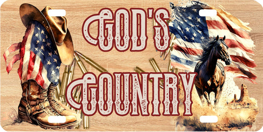 License plate -God’s Country