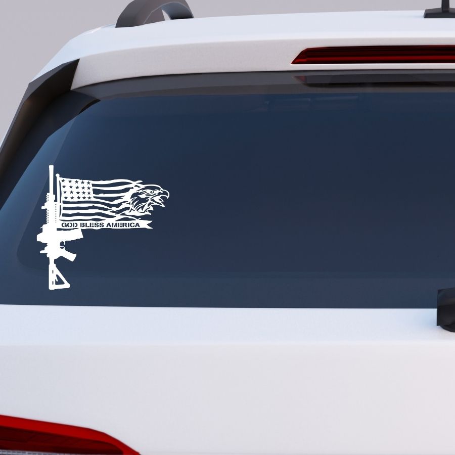 Vinyl Decal - God Bless America